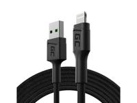 Green Cell KABGC18 Lightning-kabel 2 m Zwart