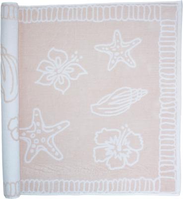The One Towelling Strandhanddoek Hawaii 90 x 190cm Salmon / White