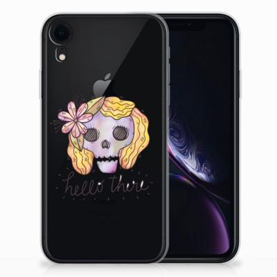 Silicone Back Case Apple iPhone Xr Boho Skull Silicone Back Case Apple iPhone Xr Boho Skull