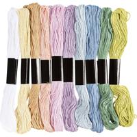 Creativ Company Borduurgaren, dikte 1 mm, pastelkleuren, 10x8 m/ 1 doos