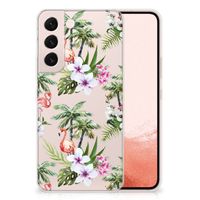 Samsung Galaxy S22 TPU Hoesje Flamingo Palms