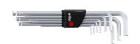 Wiha Stiftsleutelset | in Compact houder | Zeskantkogelkop | 10-delig | mat verchroomd - 1418 - 01418