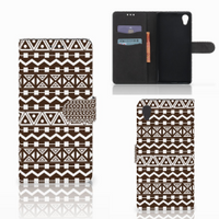 Sony Xperia XA1 Plus Telefoon Hoesje Aztec Brown - thumbnail