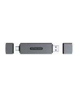 Sitecom MD-1012 geheugenkaartlezer USB 2.0 Type-A/Type-C Grijs - thumbnail