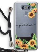 Zonnebloemen: LG G6 Transparant Hoesje met koord