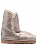 Mou bottines en cuir à intérieur fourré - Tons neutres
