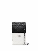 CHANEL Pre-Owned sac porté épaule bicolore à logo CC (2008-2009) - Noir - thumbnail