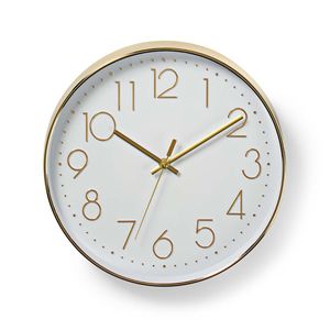 Nedis Wandklok | 300 mm | Kunststof | Goud / Wit | 1 stuks - CLWA015PC30GD CLWA015PC30GD