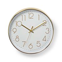Nedis Wandklok | 300 mm | Kunststof | Goud / Wit | 1 stuks - CLWA015PC30GD CLWA015PC30GD