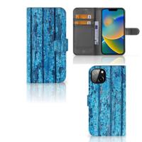 iPhone 14 Plus | Book Style Case | Wood Blue