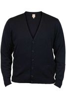 MAERZ Superwash Classic Fit Cardigan Marine, Effen - thumbnail