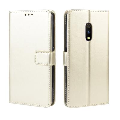 Retro Crazy Horse textuur horizontale Flip lederen case voor OPPO Realme X/OPPO K3 met houder & card slots & Photo Frame (goud)