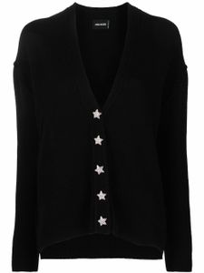 Zadig&Voltaire cardigan en cachemire à boutons étoiles - Noir