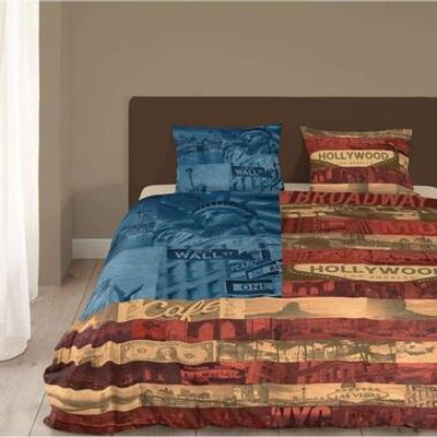 Good Morning dekbedovertrek Amerika - multikleur - 240x200/220 cm