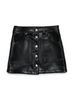 Diesel Kids jupe Gambra à plaque logo - Noir
