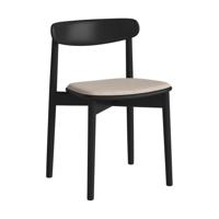 Bolia Merge eetkamerstoel Monza Beige zwart gelakt eiken