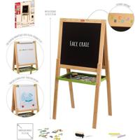 Groot houten multifunctioneel bord met tekenfunctie - JEUJURA - Krijtbord, magnetische witte zijde