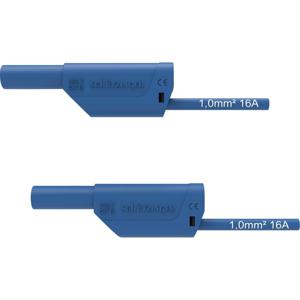 Schützinger VSFK 8700 / 1 / 50 / BL Veiligheidsmeetsnoer [4mm-stekker - 4mm-stekker] 50.00 cm Blauw 1 stuk(s)