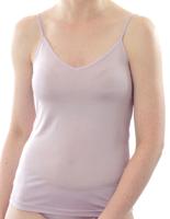 Zijden Spaghetti Topje V-Hals Alkena Kleur Lilac Maat Extra Extra Large