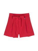 Monnalisa short plissé à taille ceinturée - Rouge