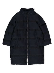 Emporio Armani Kids doudoune à bande logo - Bleu