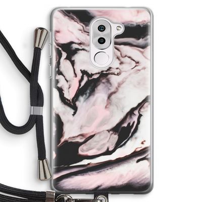 Roze stroom: Honor 6X Transparant Hoesje met koord