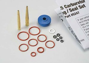 O-ring and seal set, carburetor/ o-rings: 2x1mm (3), 10x1mm (4), 2.5x1.15mm (2), 6.2x1.2mm (1)/ 5x.9mm o-ring installation tool/ 5.3x7.8x.6mm crush...