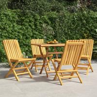 Tuinstoelen 4 st inklapbaar 47x47x89 cm massief teakhout