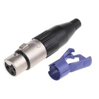 Amphenol AC3FJ XLR-connector Koppeling, recht Aantal polen: 3 Zwart, Zilver 1 stuk(s)