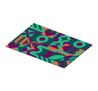 Rechthoekige placemats Gekleurd geometrisch patroon