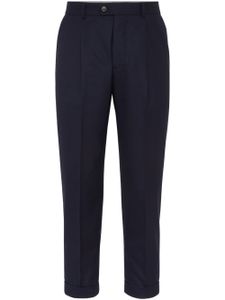 Brunello Cucinelli pantalon de costume à taille mi-haute - Bleu