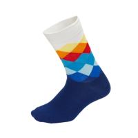 3 Pais kleurrijke mannen sport Running Wearproof ademende paardrijden Hiking sokken (Royal Blue)