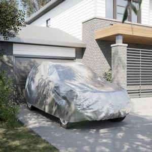 VidaXL Autohoes voor suv met gespriemen xl volledig zilverkleurig