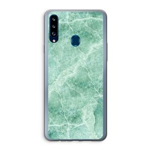 Groen marmer: Samsung Galaxy A20s Transparant Hoesje