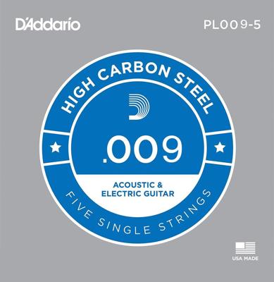 D'Addario PL009-5 Losse Snaren .009 Elektrisch/Western 5-Pack D'Addario PL009-5 Losse Snaren .009 Elektrisch/Western 5-Pack