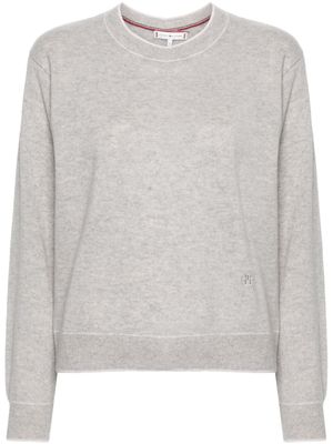 Tommy Hilfiger pull en cachemire à logo brodé - Gris