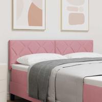 Hoofdbord Wandgemonteerd Geometrisch Roze 160 cm Fluweel