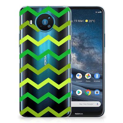 Nokia 8.3 | TPU bumper | Zigzag Groen