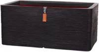 Capi nature rib nl kunststof plantenbak 73x39x32 cm zwart