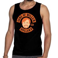 Zwart Sons of Willem tanktop / mouwloos shirt heren - thumbnail