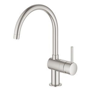 GROHE Minta Keukenkraan - hoog - draaibare ronde uitloop - supersteel geborsteld 32917dc0