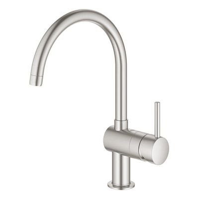 GROHE Minta Keukenkraan - hoog - draaibare ronde uitloop - supersteel geborsteld 32917dc0