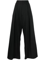 Giuseppe Di Morabito pantalon en laine mélangée à taille haute - Noir - thumbnail