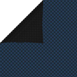 VidaXL Zwembadfolie solar drijvend 732x366 cm pe zwart en blauw