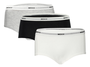 MEXX 3 Dames hipsters (Zwart/wit/grijs, XL)