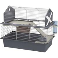 FERPLAST Kooischuur 80 - 78 x 48 x 65 cm - Grijs - Voor konijn
