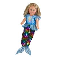 Heless poppenjurk zeemeermin met pailletten, 35-45 cm