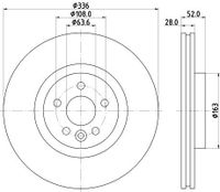 Remschijf Gecoat 54682PRO 8DD355119131