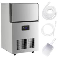 VidaXL Ijsblokjesmachine 45 kg / 24 u zilverkleurig VidaXL Ijsblokjesmachine 45 kg / 24 u zilverkleurig