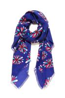 Indigoblauwe sjaal - Frisbee Square - BLUE - U